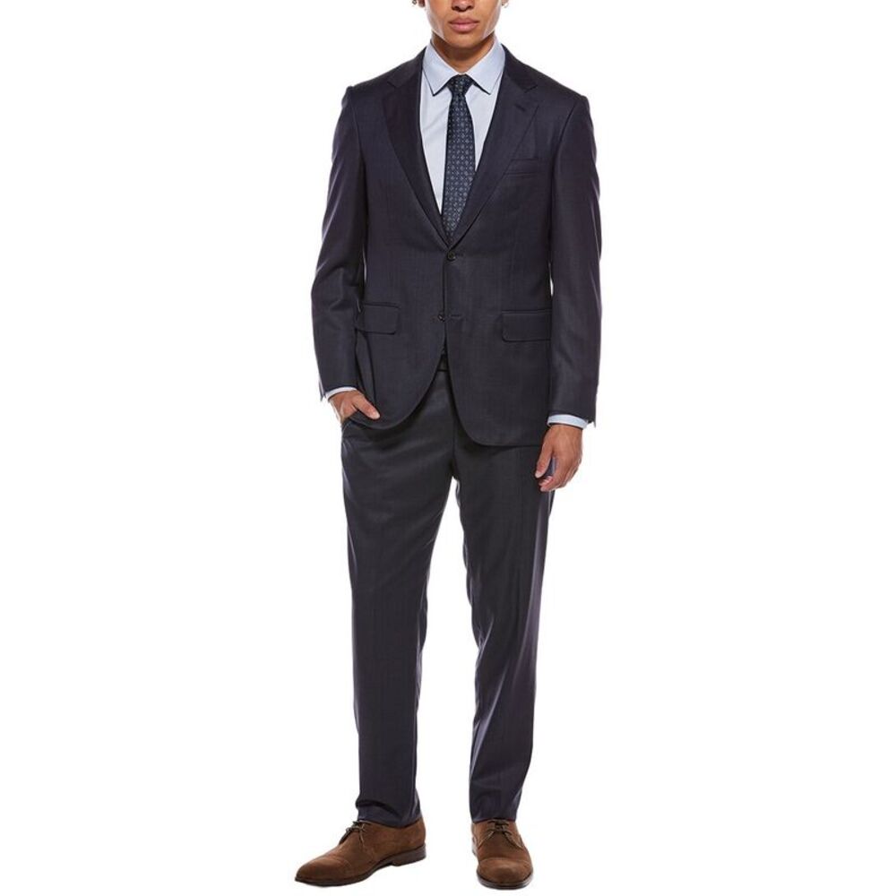 Canali Mens 2Pc Wool Suit, Blue